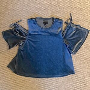 Walter Baker velvet cold shoulder top